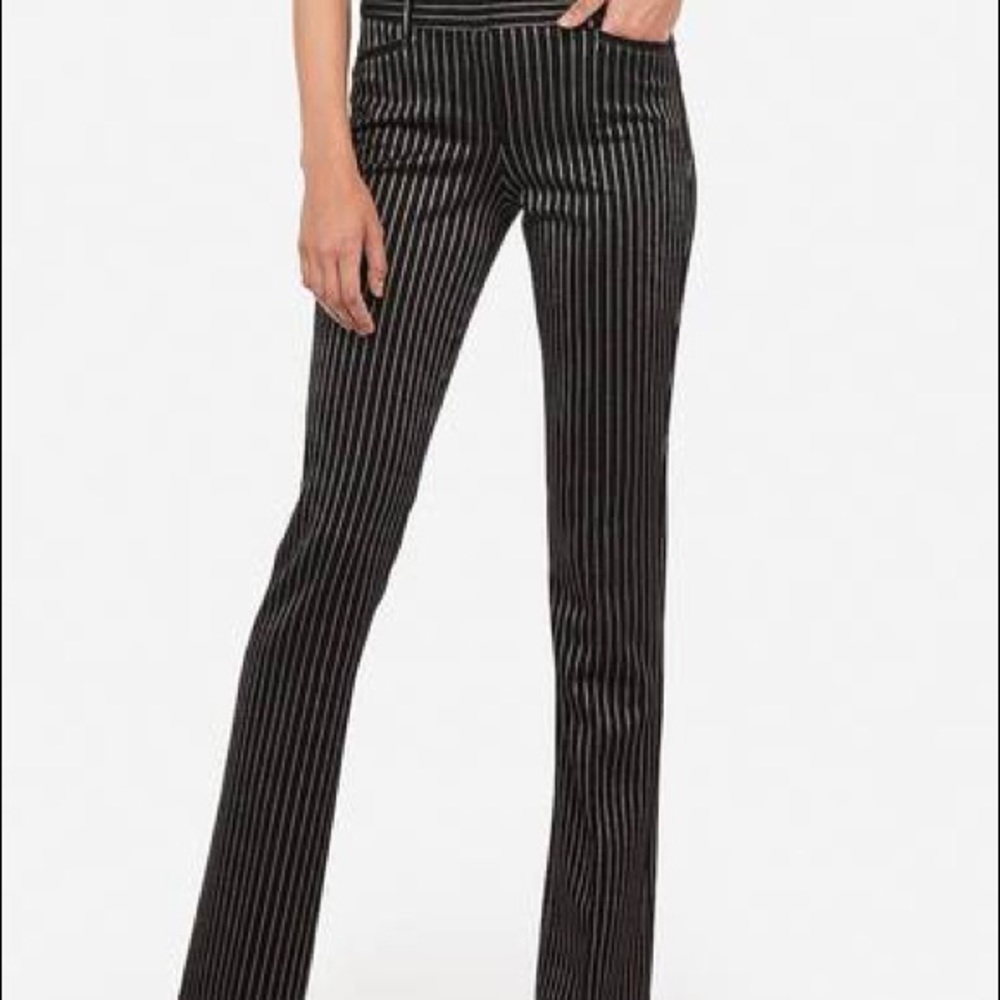 Express navy pinstripe dress pants